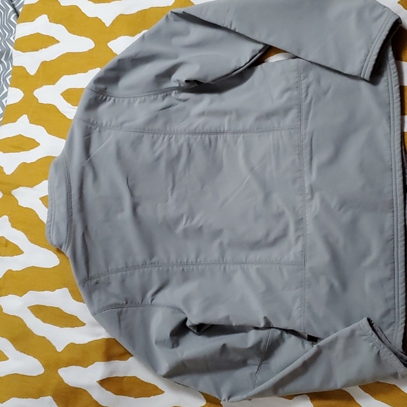 Woolrich Size Medium Fleece Lined Softshell Windbreaker Jacket Gray Womens - Picture 7 of 8